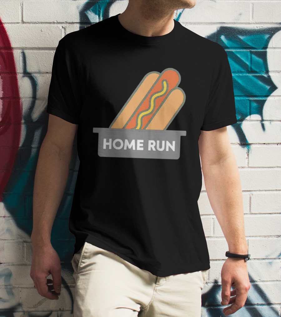 Home Run Hot Dog New York Mets Baseball Fan T-Shirt