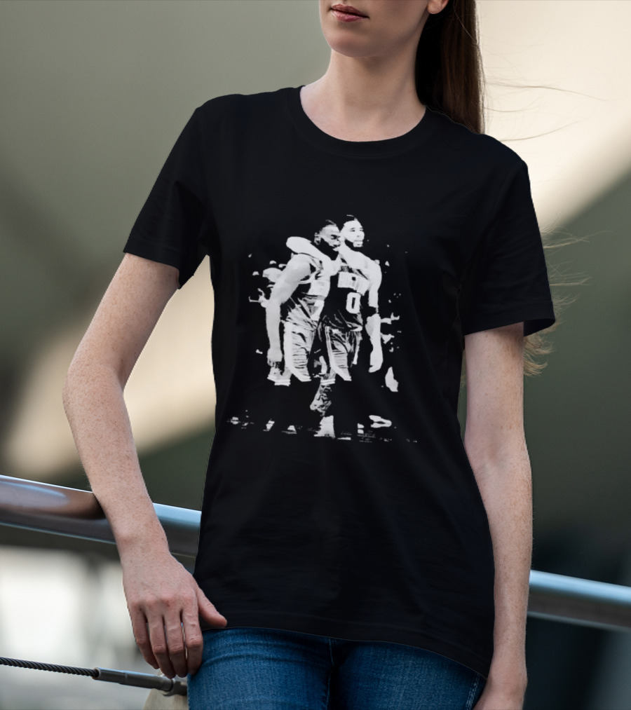Jayson Tatum Jaylen Brown Boston Celtics NBA Players Teamwork Image T-Shirt