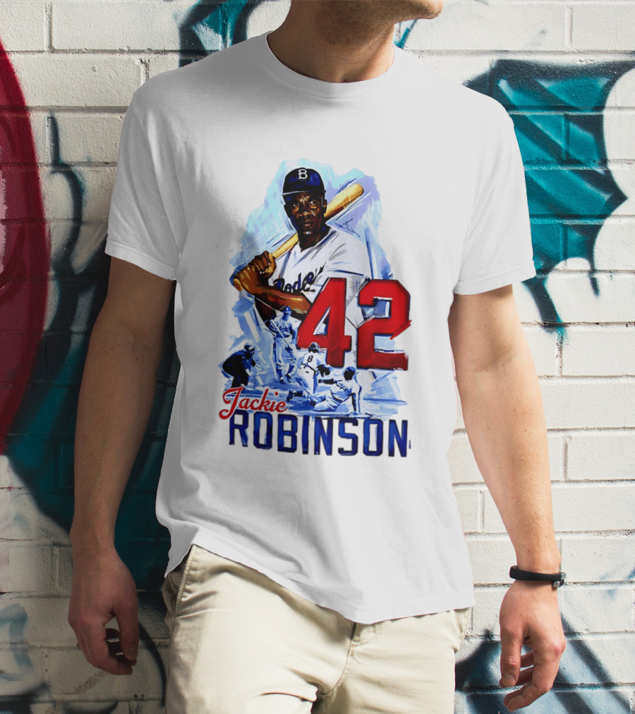 Jackie Robinson 42 Dodgers Baseball Legends T-Shirt