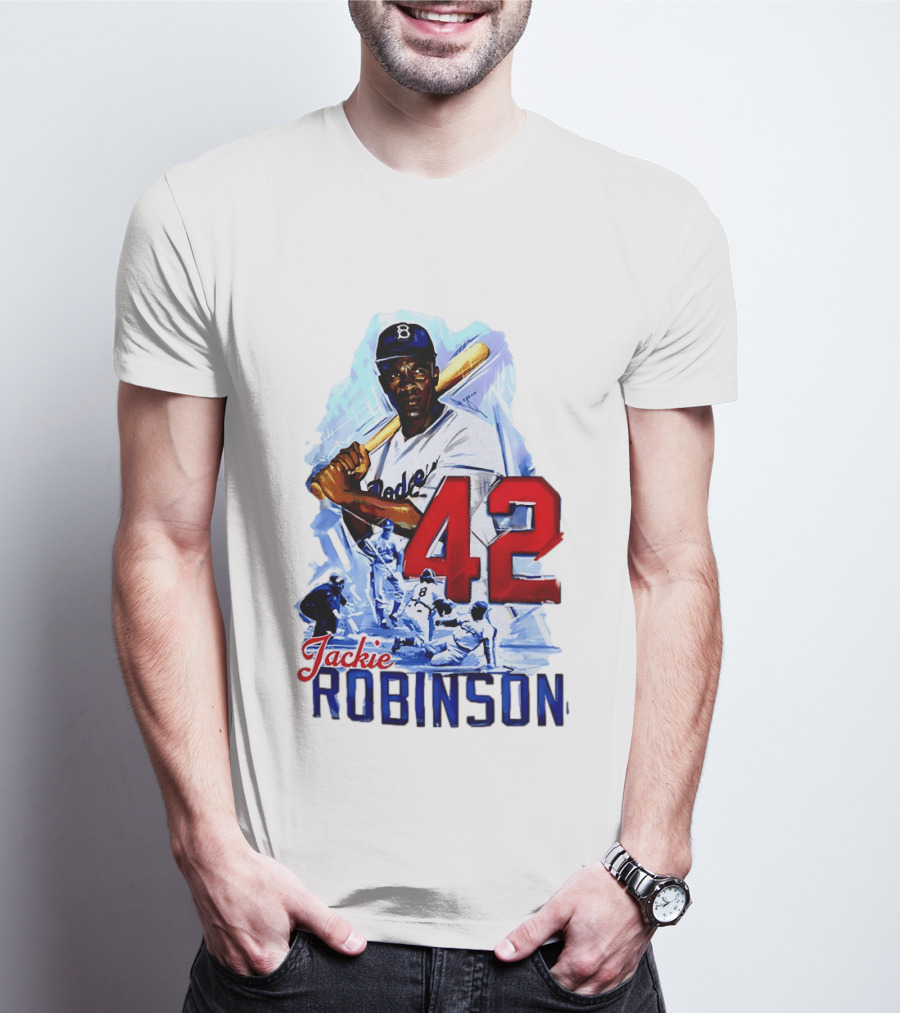 Jackie Robinson 42 Dodgers Baseball Legends T-Shirt