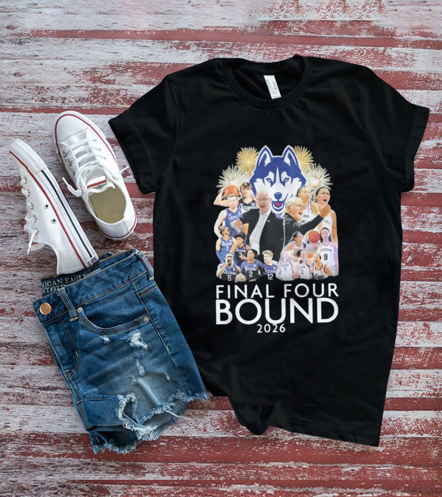 UConn Huskies Final Four Bound 2026 Celebration T-Shirt