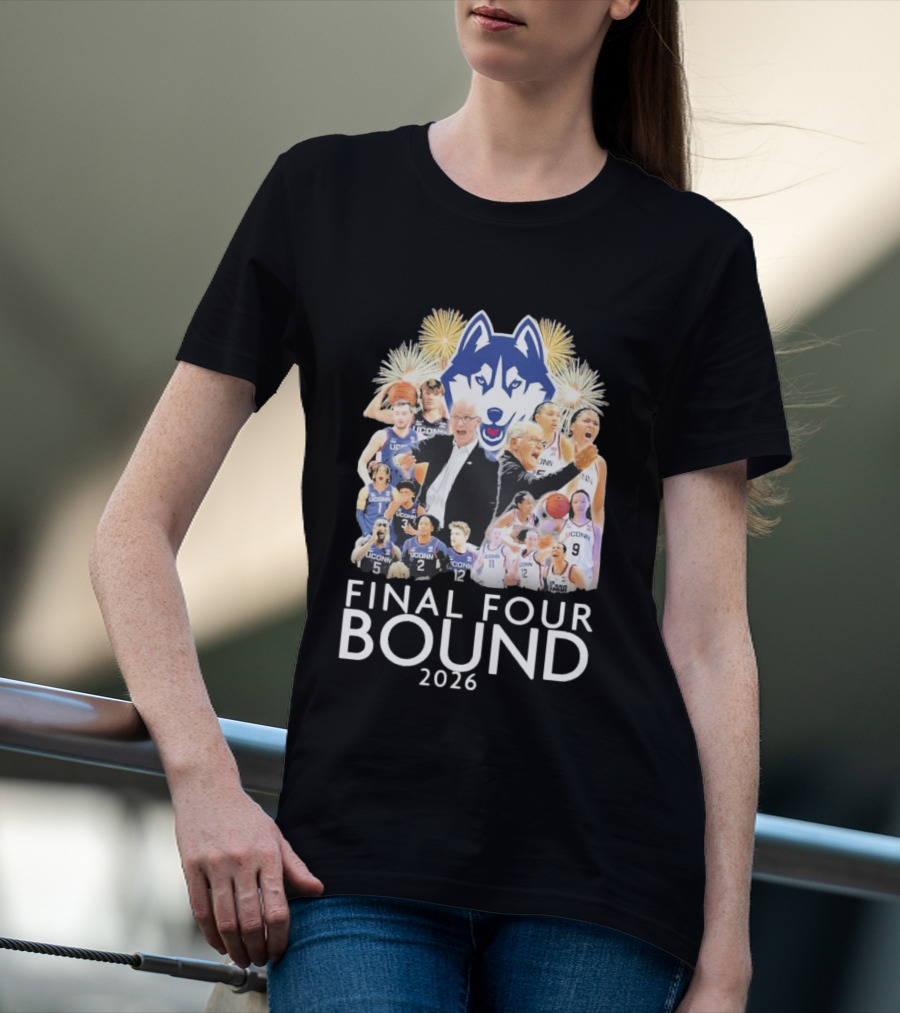 UConn Huskies Final Four Bound 2026 Celebration T-Shirt
