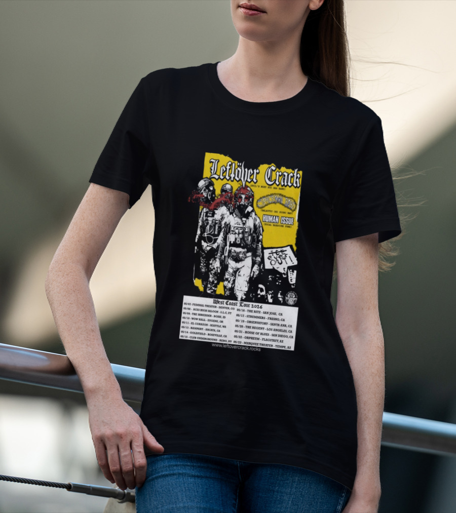 Leftover Crack West Coast 2026 Shows Vintage Punk Rock Tour Dates T-Shirt