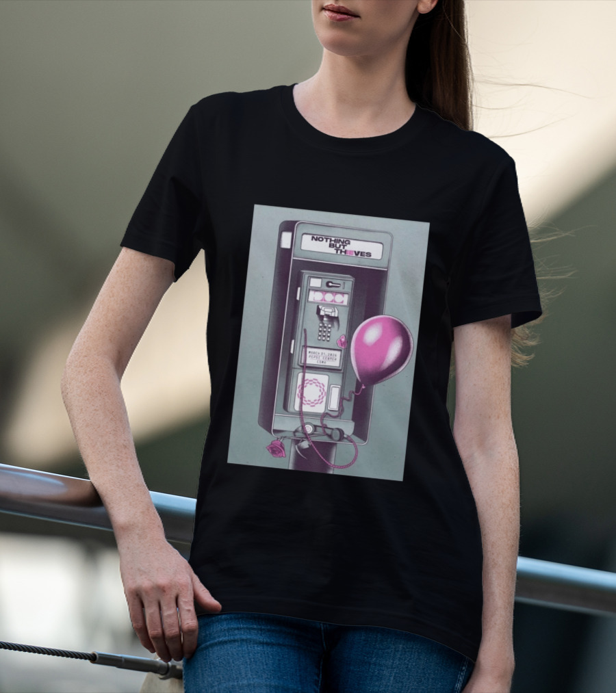 Nothing But Thieves March 31 2026 Mexico City Pepsi Center Concert Phone Booth Balloon Roses T-Shirt