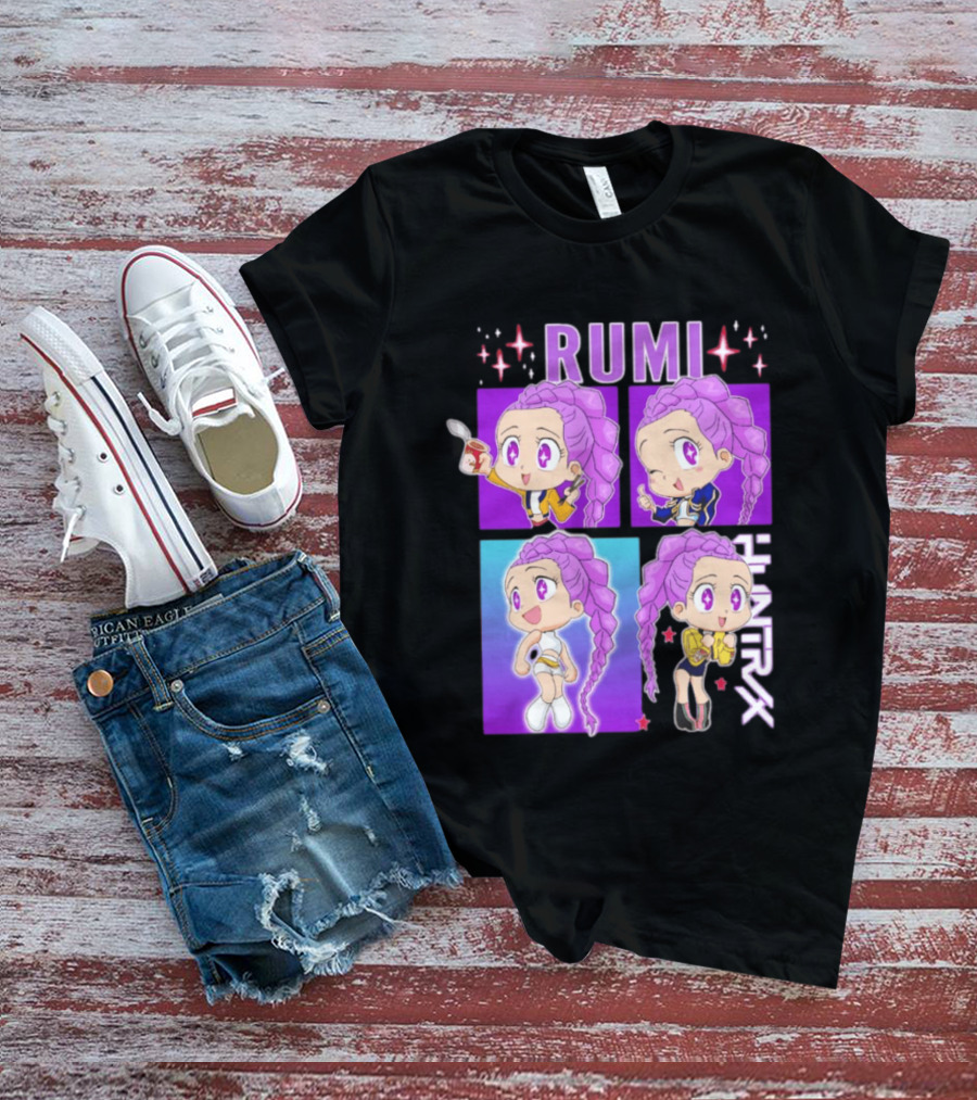 Rumi Kpop Huntrx Demon Hunters Cute Chibi Characters T-Shirt