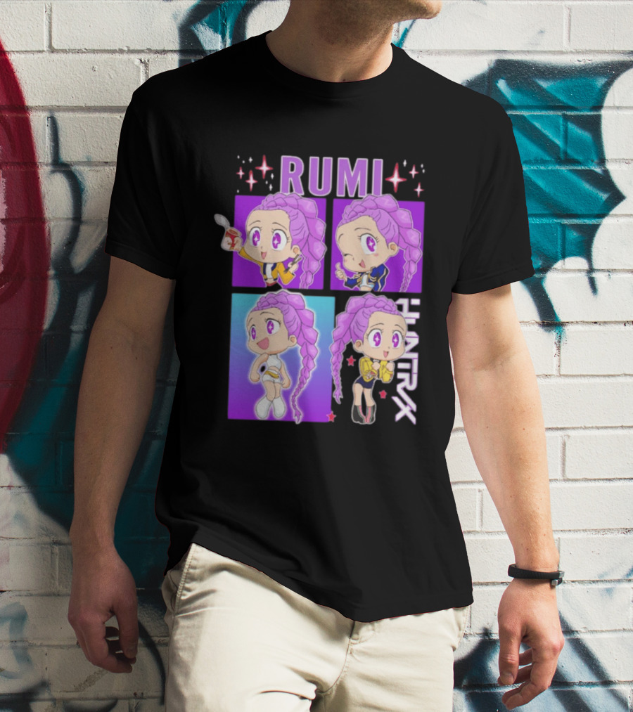 Rumi Kpop Huntrx Demon Hunters Cute Chibi Characters T-Shirt