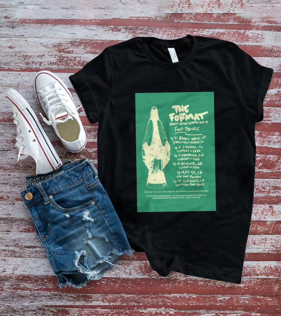 The Format Boycott Heaven Spring Tour 2026 Food Drives Chicago IL T-Shirt