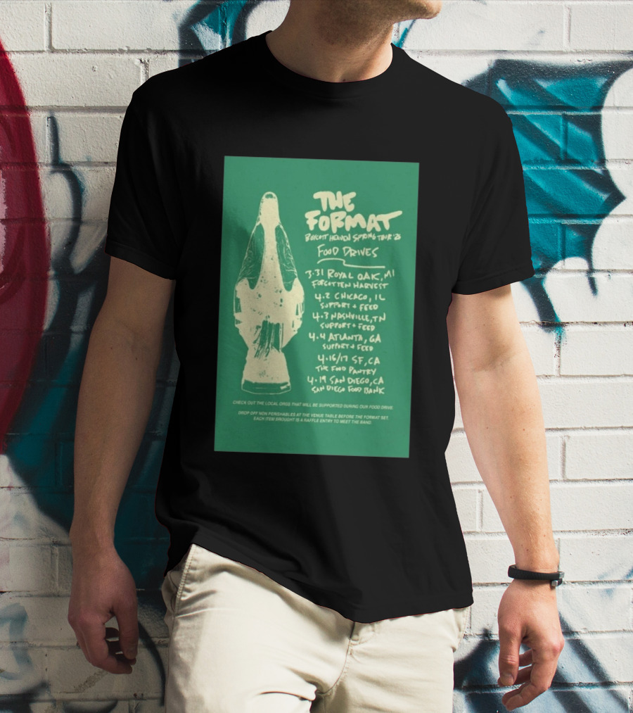 The Format Boycott Heaven Spring Tour 2026 Food Drives Chicago IL T-Shirt