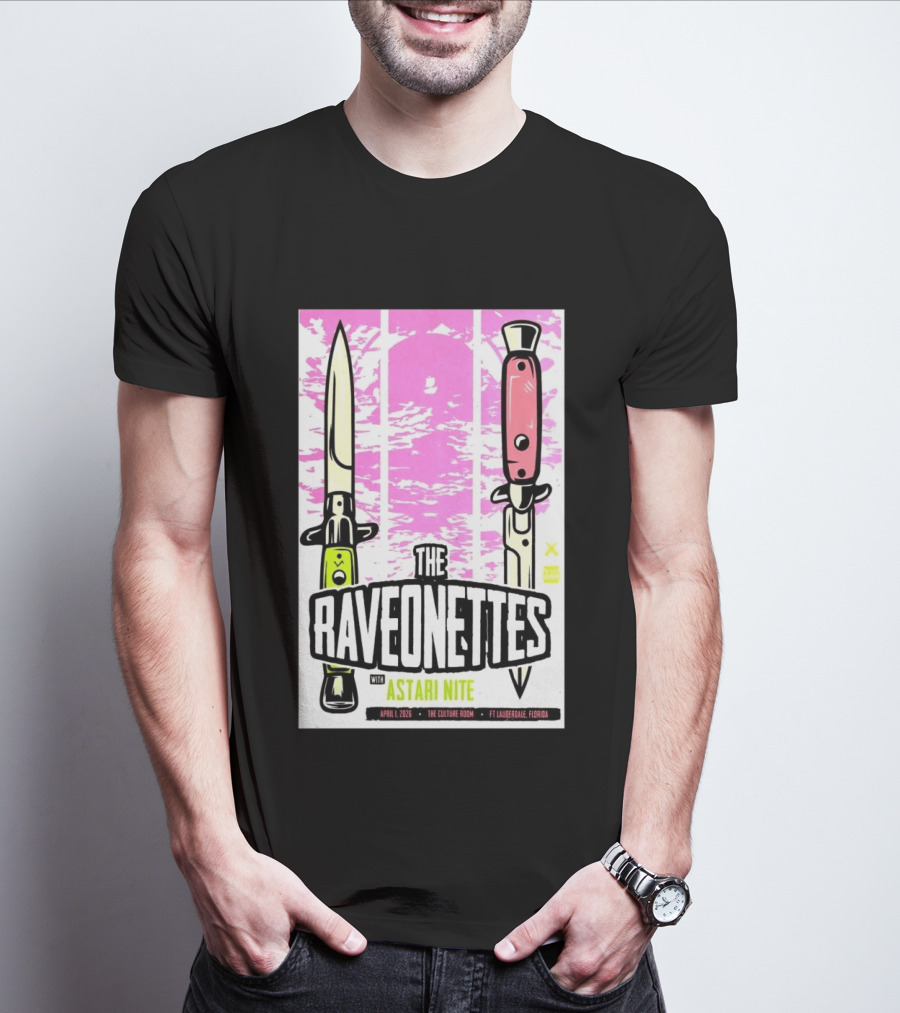 Raveonettes Astari Nite April 1 2026 Ft Lauderdale Culture Room T-Shirt