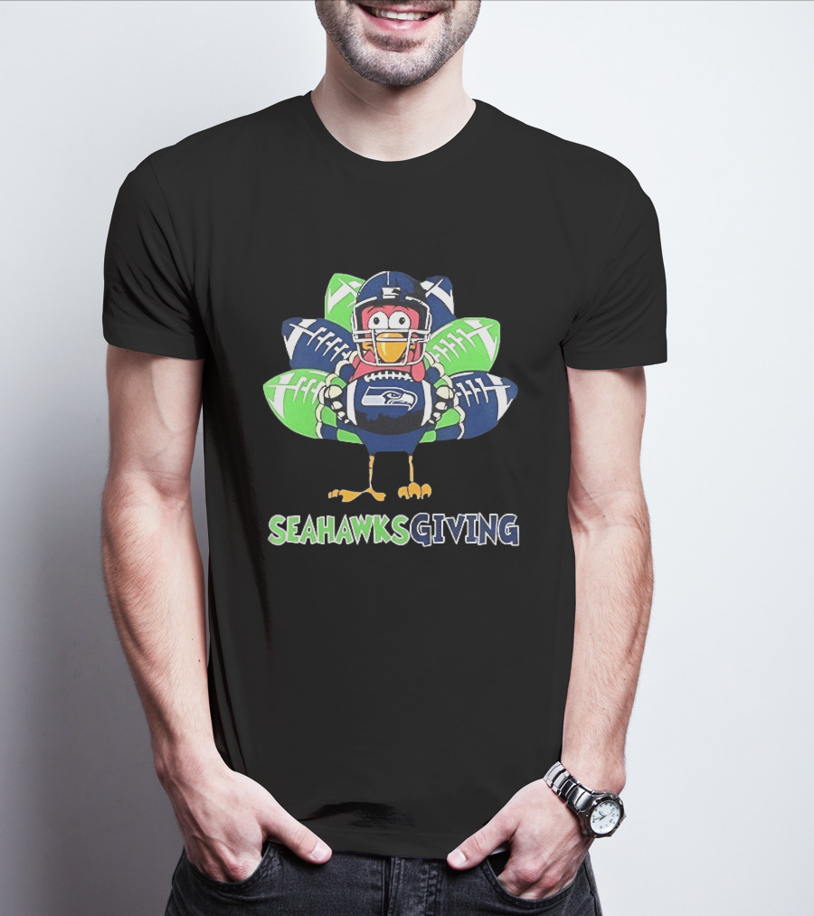Seahawksgiving Turkey Seattle Seahawks Football Thanksgiving 2025 T-Shirt