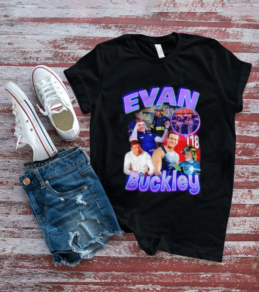 Evan Buckley Collage Firefighter Tribute 118 T-Shirt