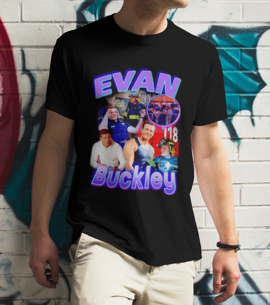 Evan Buckley Collage Firefighter Tribute 118 T-Shirt