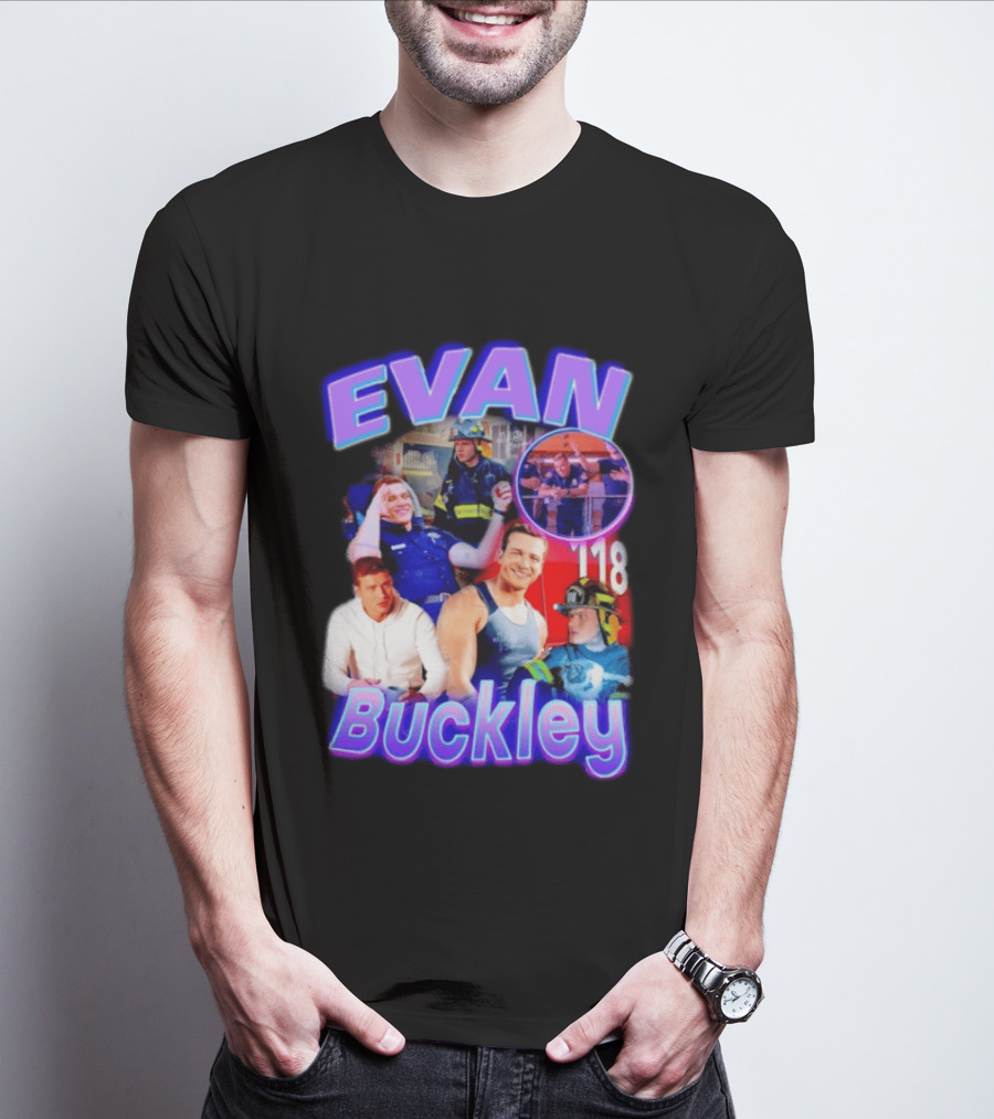 Evan Buckley Collage Firefighter Tribute 118 T-Shirt