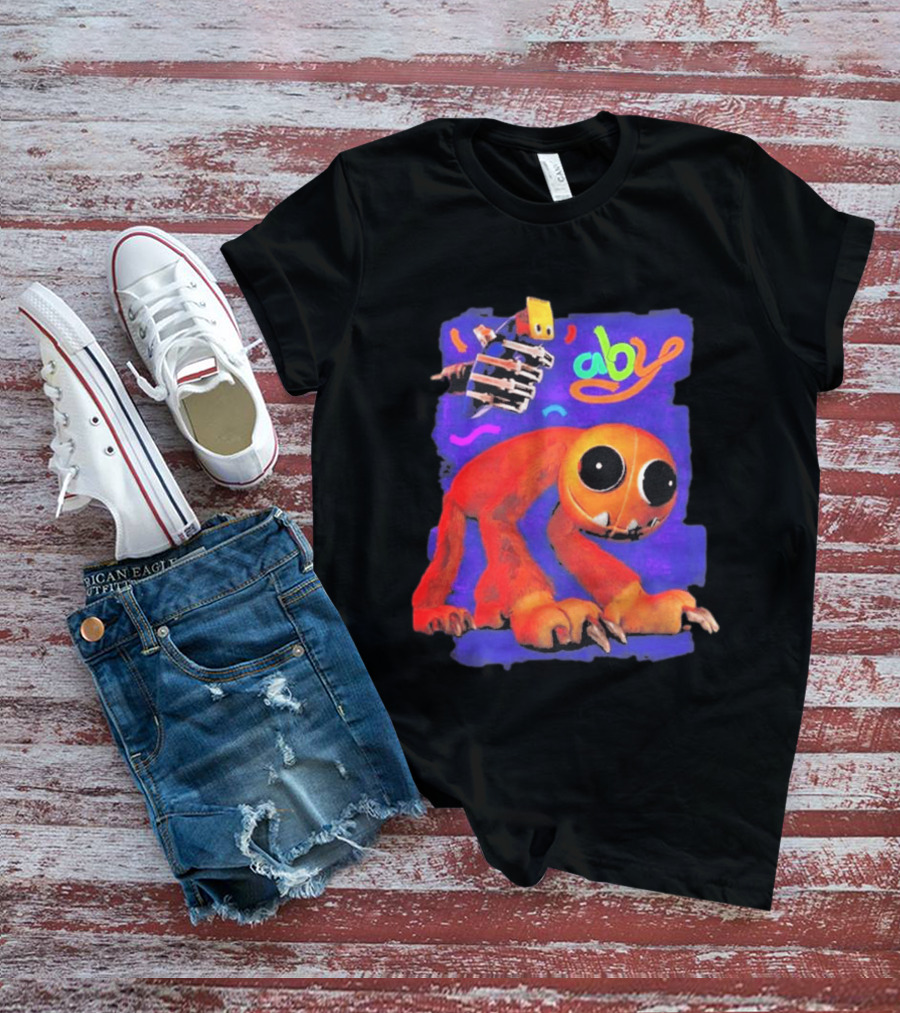 April Fools Shaved Yarnaby Aby Colorful Monster Orange Creature T-Shirt