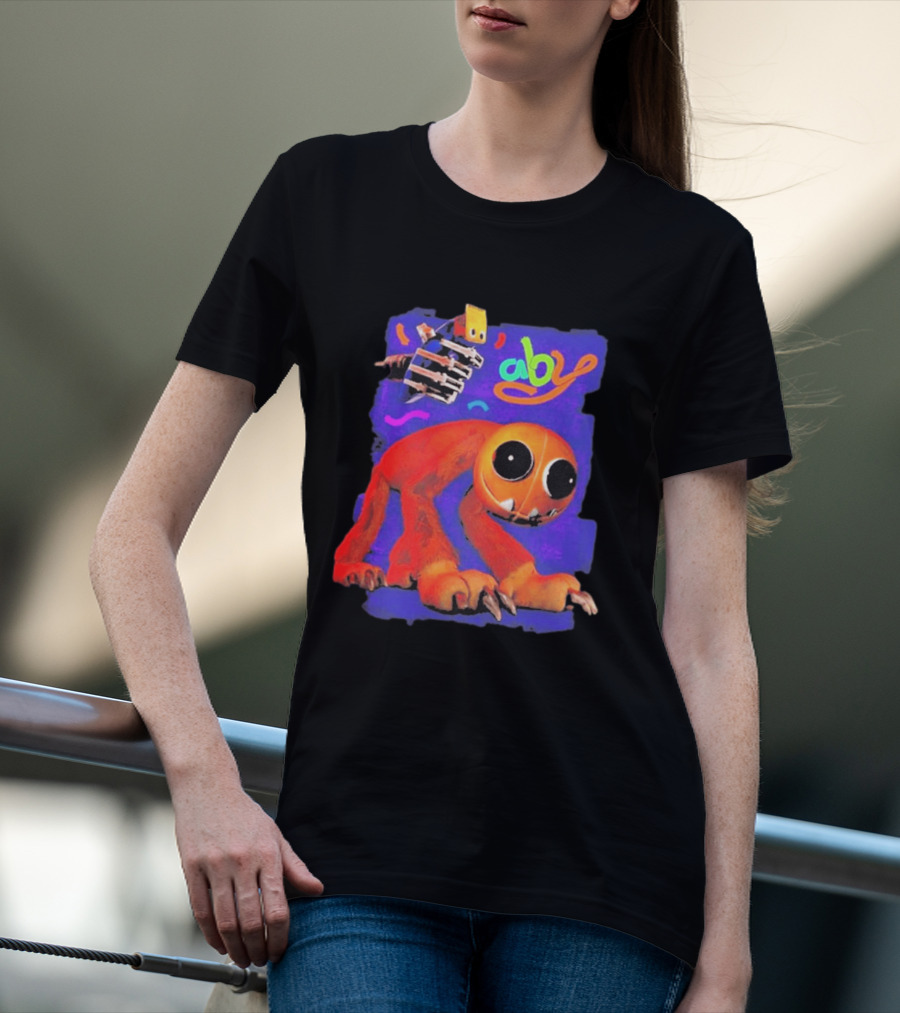 April Fools Shaved Yarnaby Aby Colorful Monster Orange Creature T-Shirt