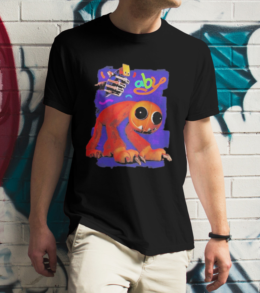 April Fools Shaved Yarnaby Aby Colorful Monster Orange Creature T-Shirt