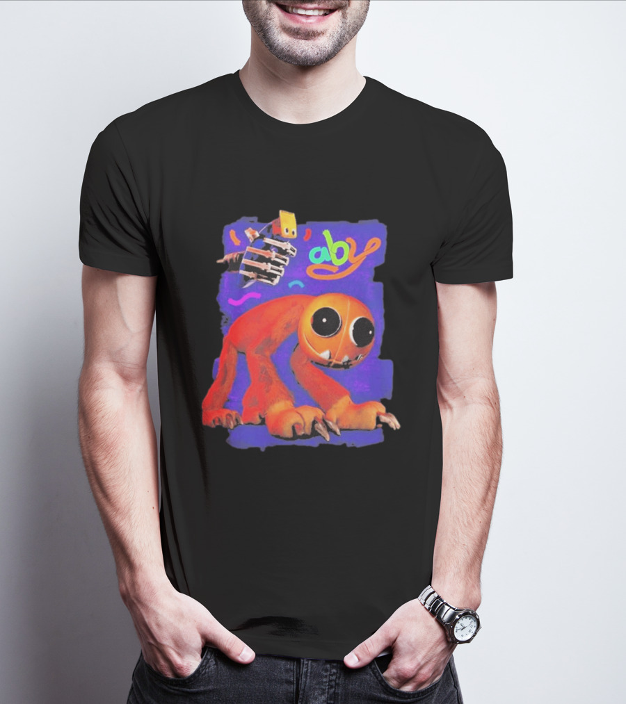 April Fools Shaved Yarnaby Aby Colorful Monster Orange Creature T-Shirt