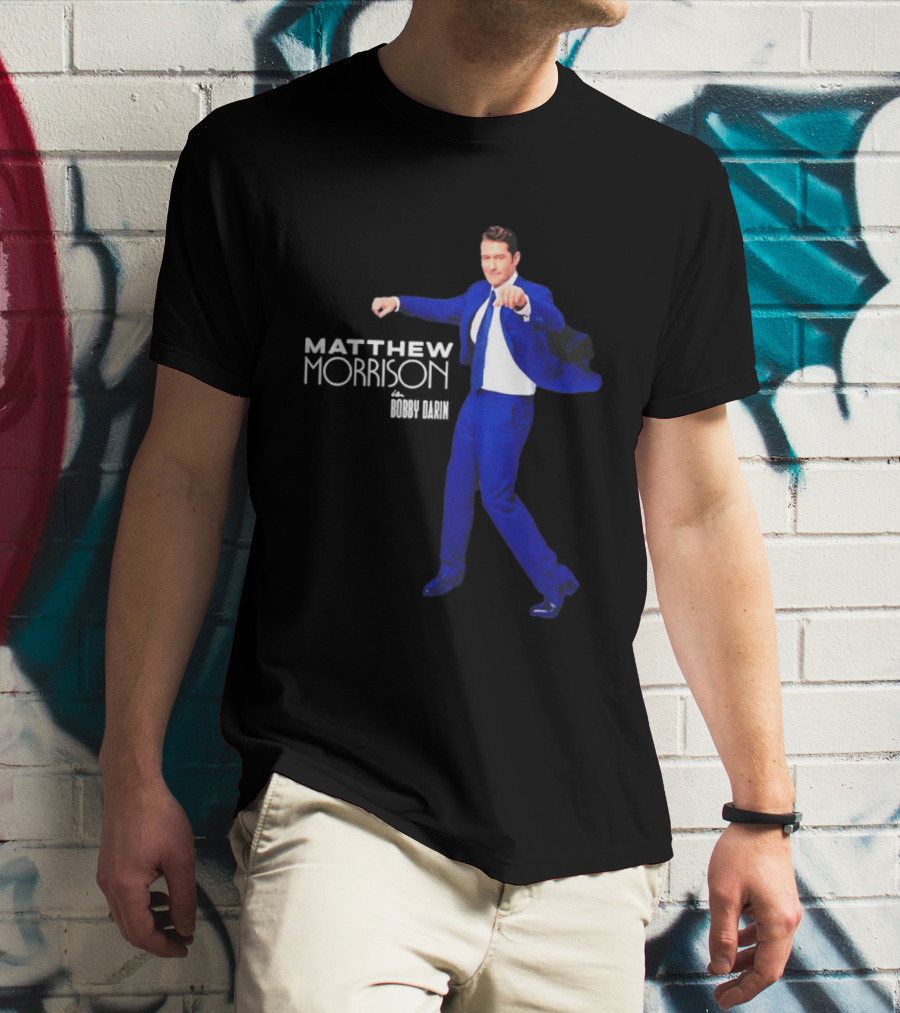 Just In Time Matthew Morrison Is Bobby Darin Bold Blue Suit Dance T-Shirt