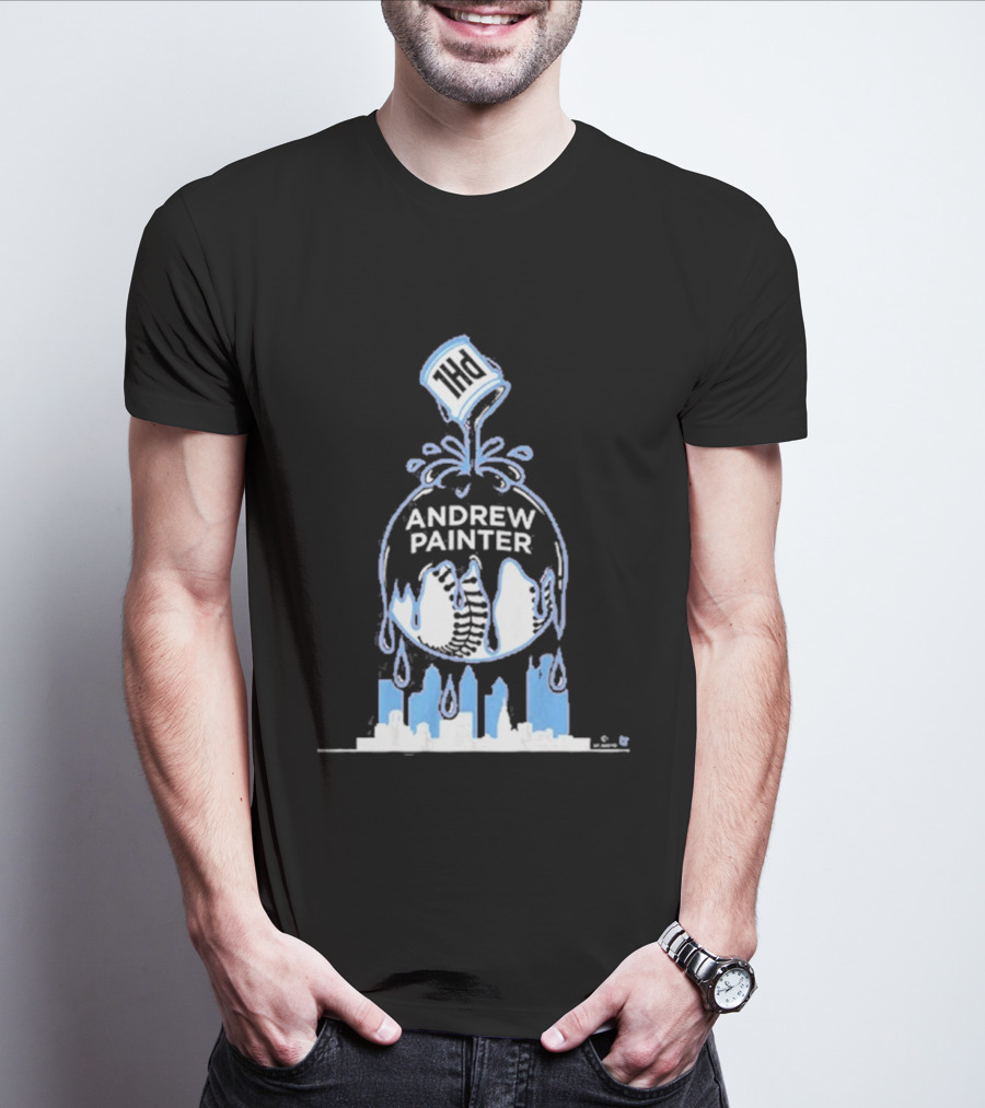 Andrew Painter PHL Paint The Town Phillies Skyline T-Shirt