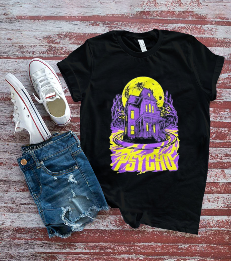Psycho Forever Haunted House Neon Moon T-Shirt
