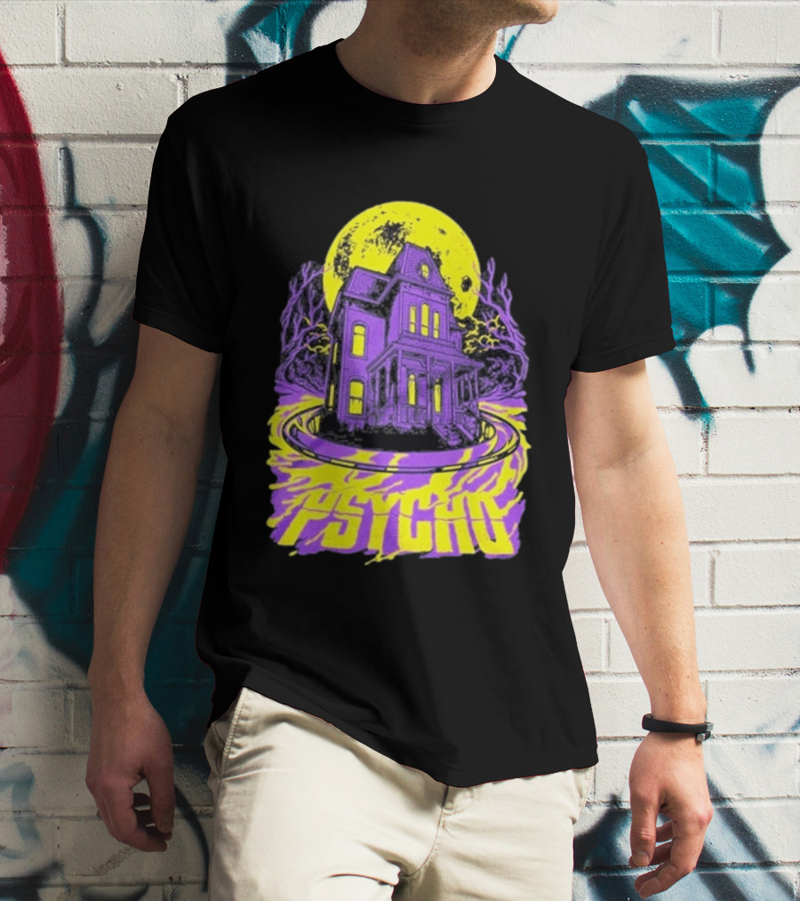 Psycho Forever Haunted House Neon Moon T-Shirt