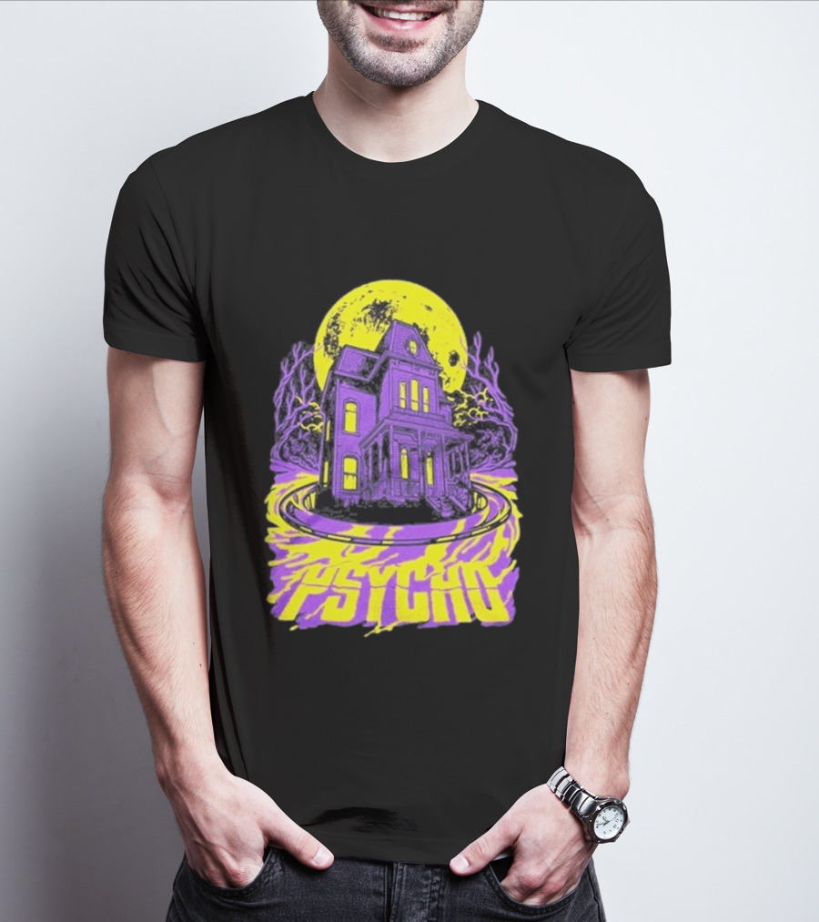 Psycho Forever Haunted House Neon Moon T-Shirt