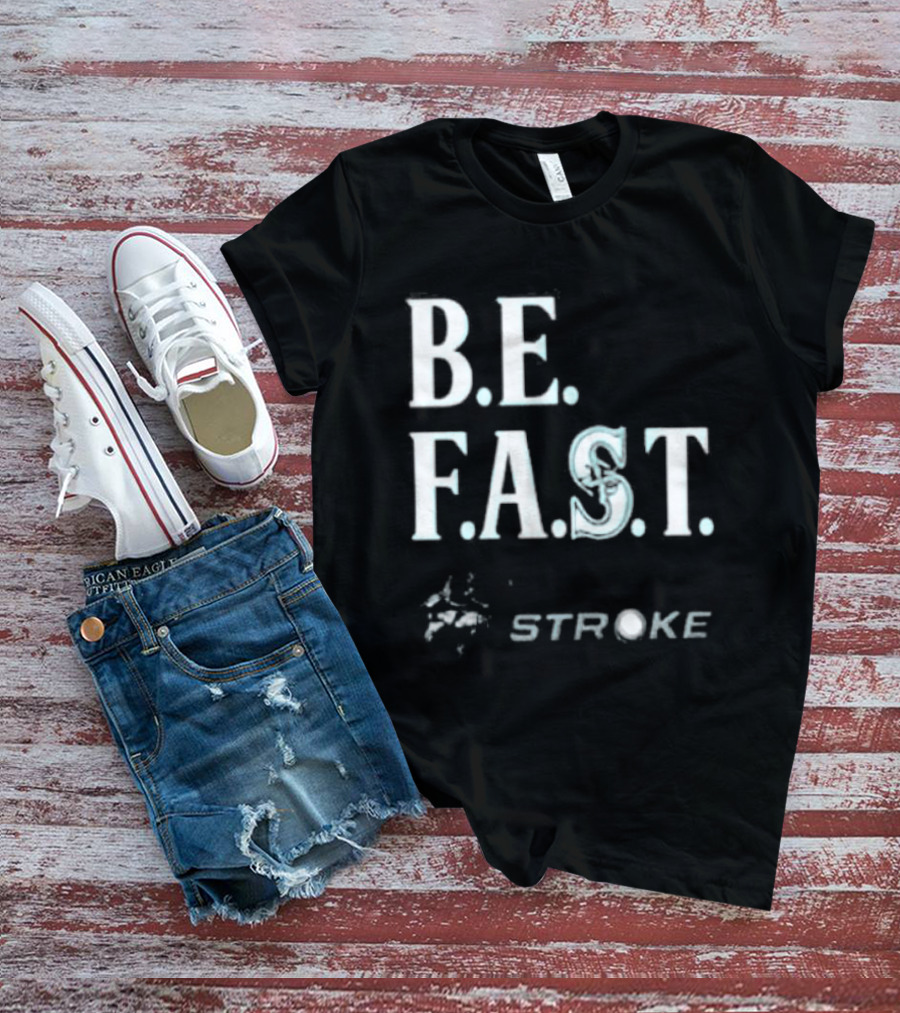 B.E. F.A.S.T. Seattle Mariners Strike Out Stroke Night T-Shirt