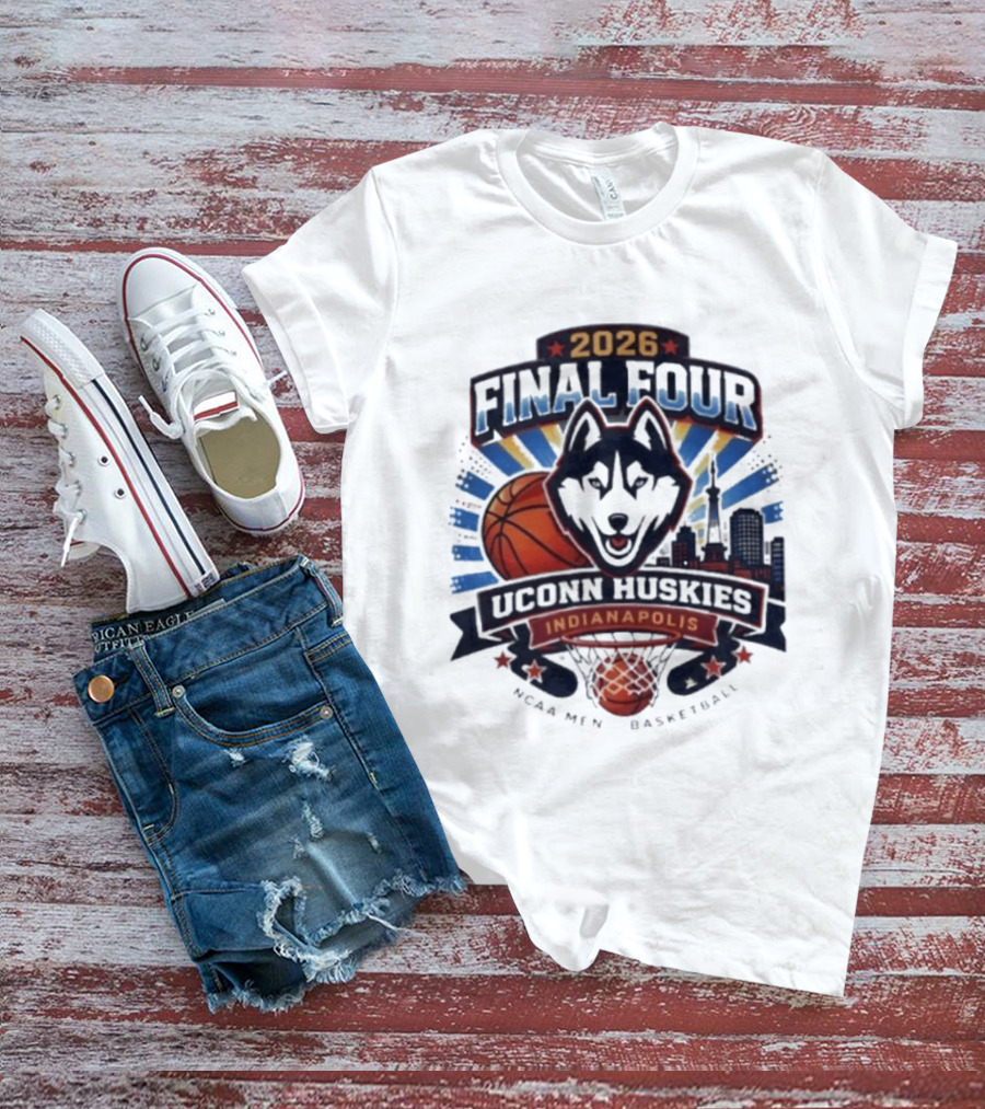 2026 Final Four Uconn Huskies Indianapolis NCAA Men's Basketball T-Shirt