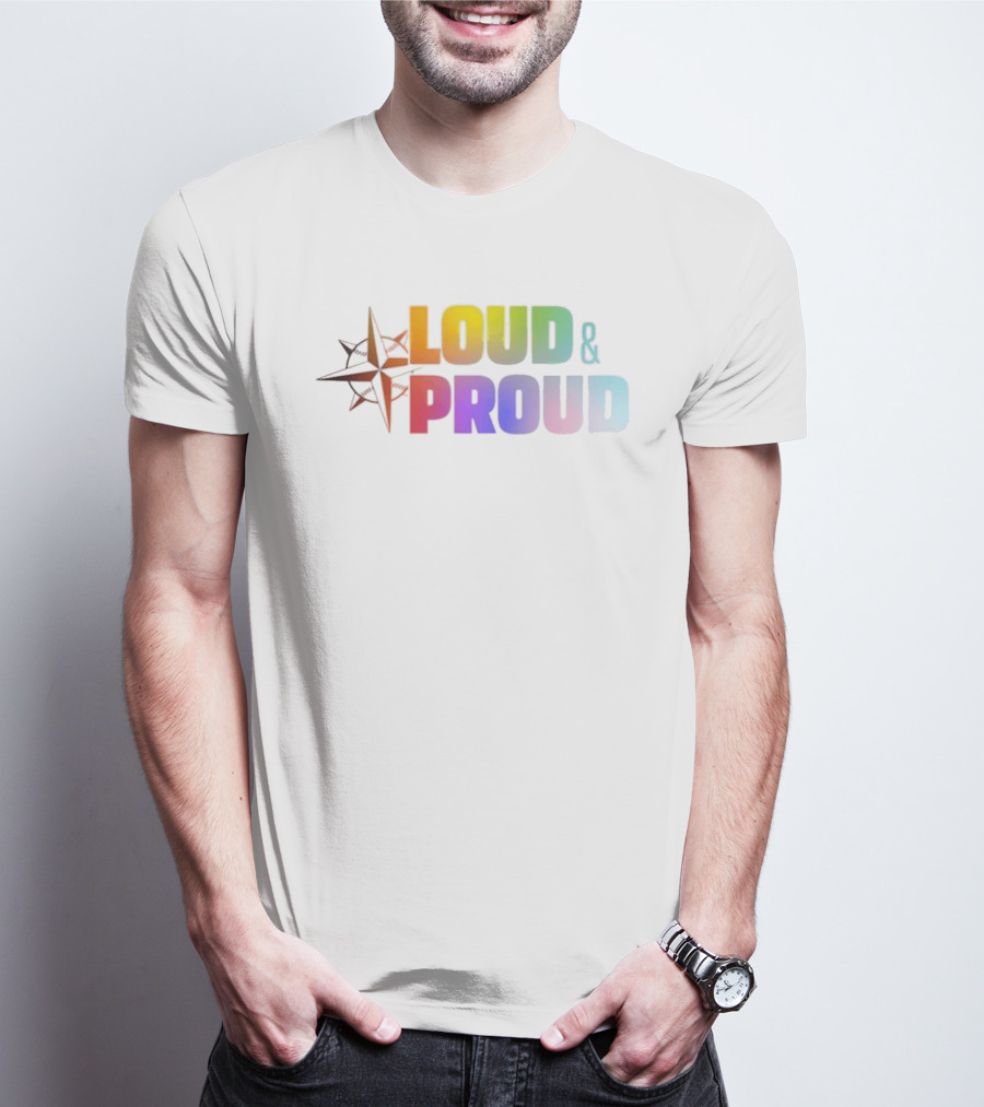 Loud & Proud Mariners Pride Month Compass Rose T-Shirt