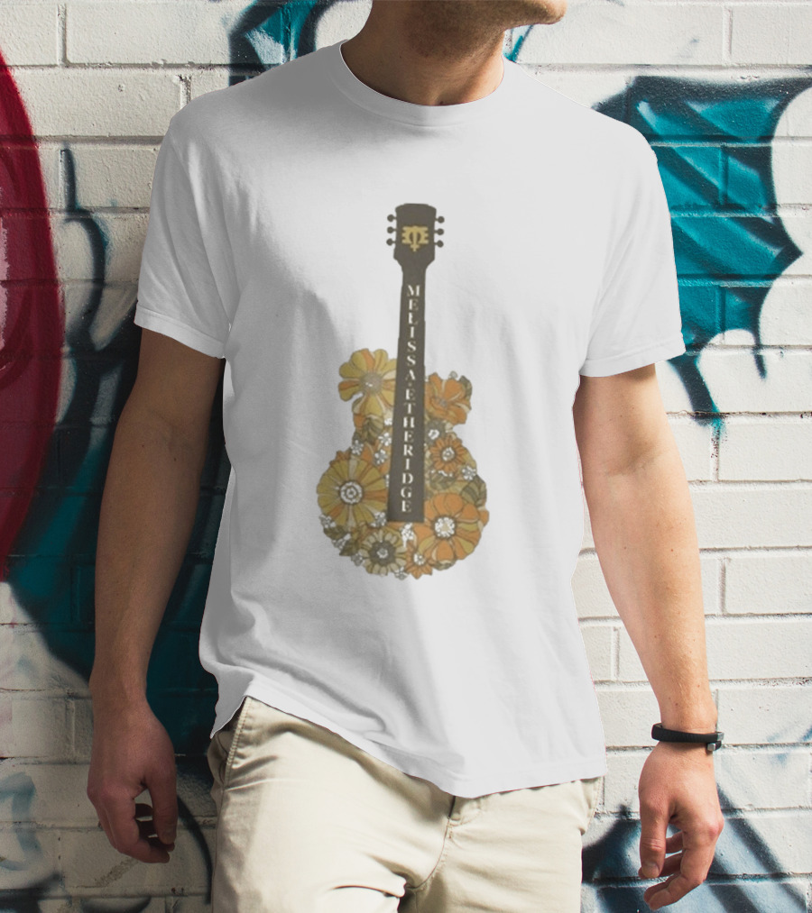 Melissa Etheridge Floral Guitar Art With Flowers T-Shirt