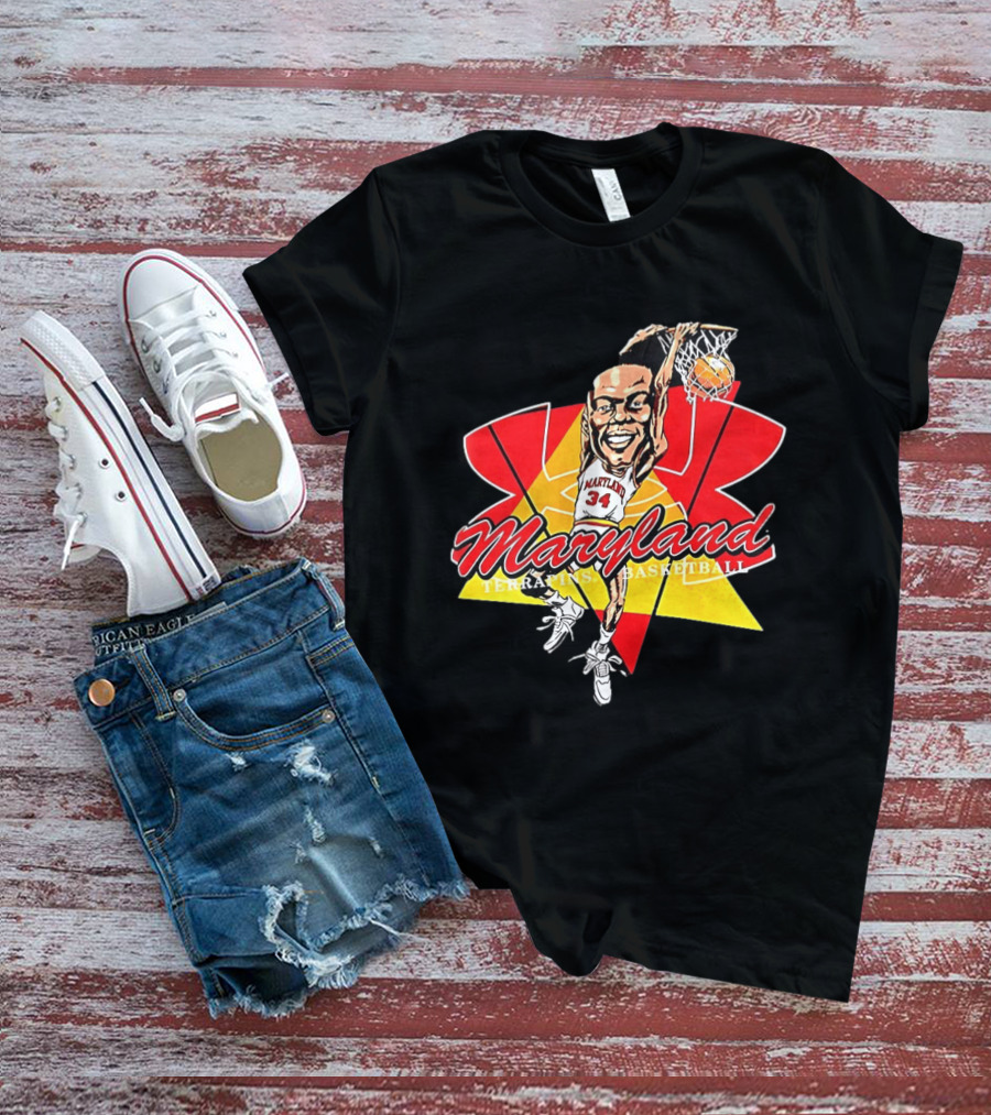 Len Bias Maryland Terrapins Mens Basketball Player Caricature T-Shirt