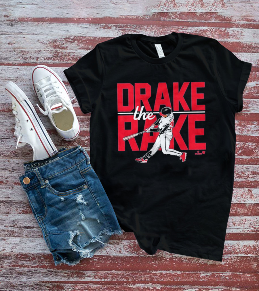 Drake Baldwin The Rake Baseball Player Swinging Bat T-Shirt