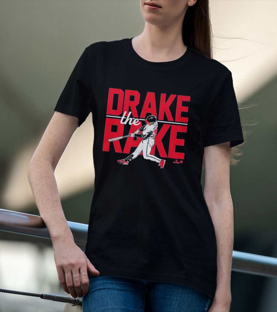 Drake Baldwin The Rake Baseball Player Swinging Bat T-Shirt