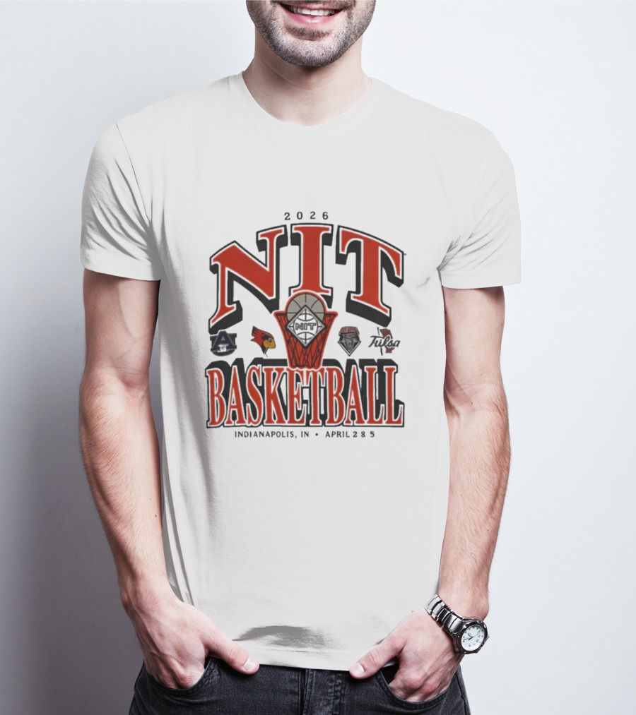 2026 NIT Basketball Indianapolis April 2 5 With Team Logos T-Shirt