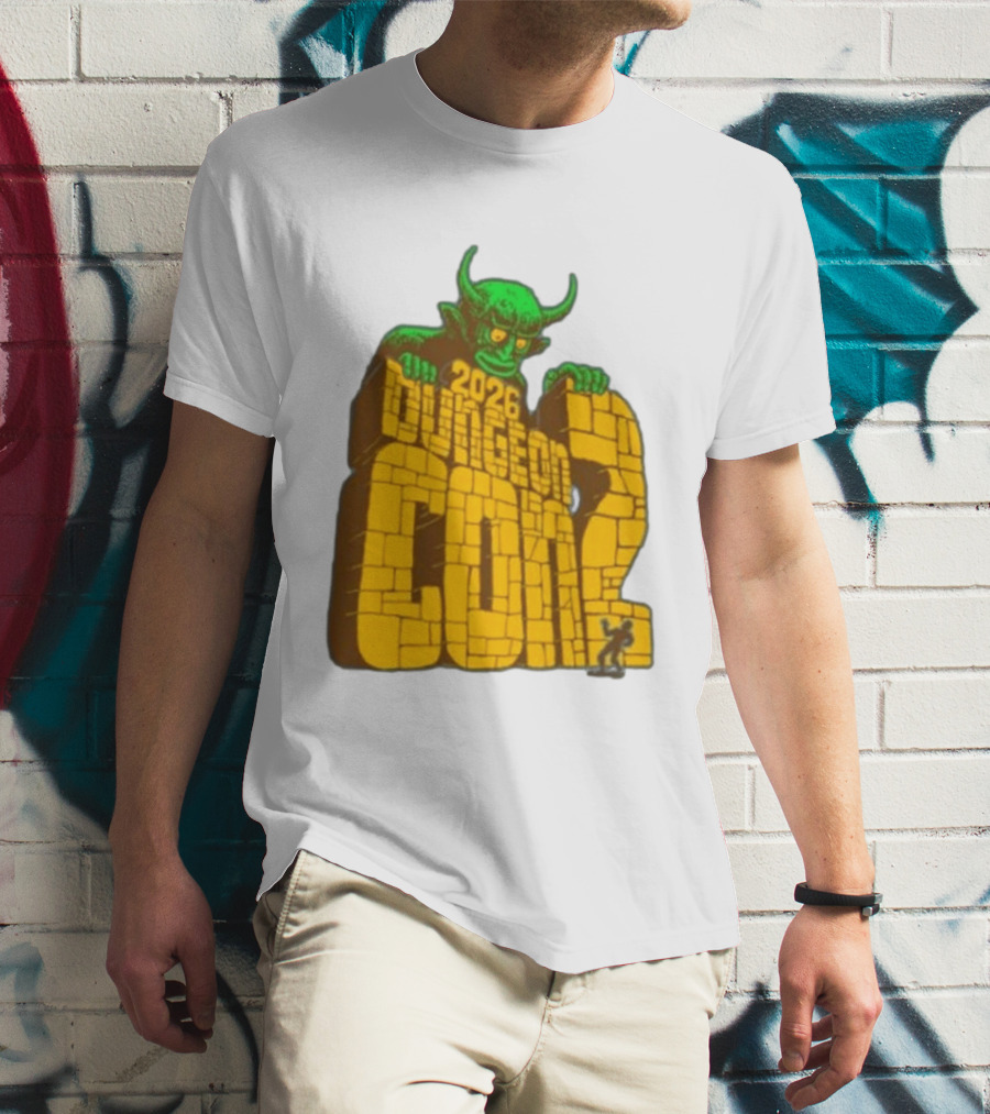 2026 Dungeon Con 2 Goodman Games Logo Green Monster T-Shirt
