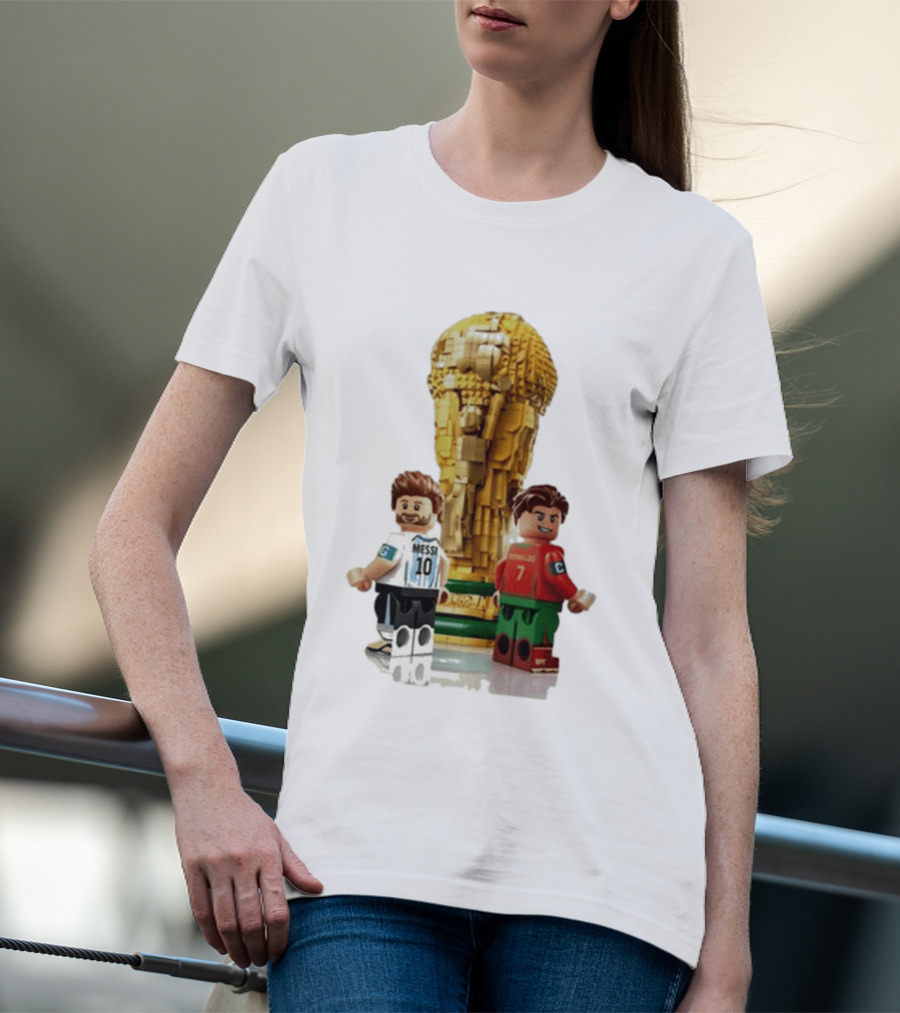 LEGO Football Legends Messi Ronaldo FIFA World Cup 2026 Mini Figures T-Shirt