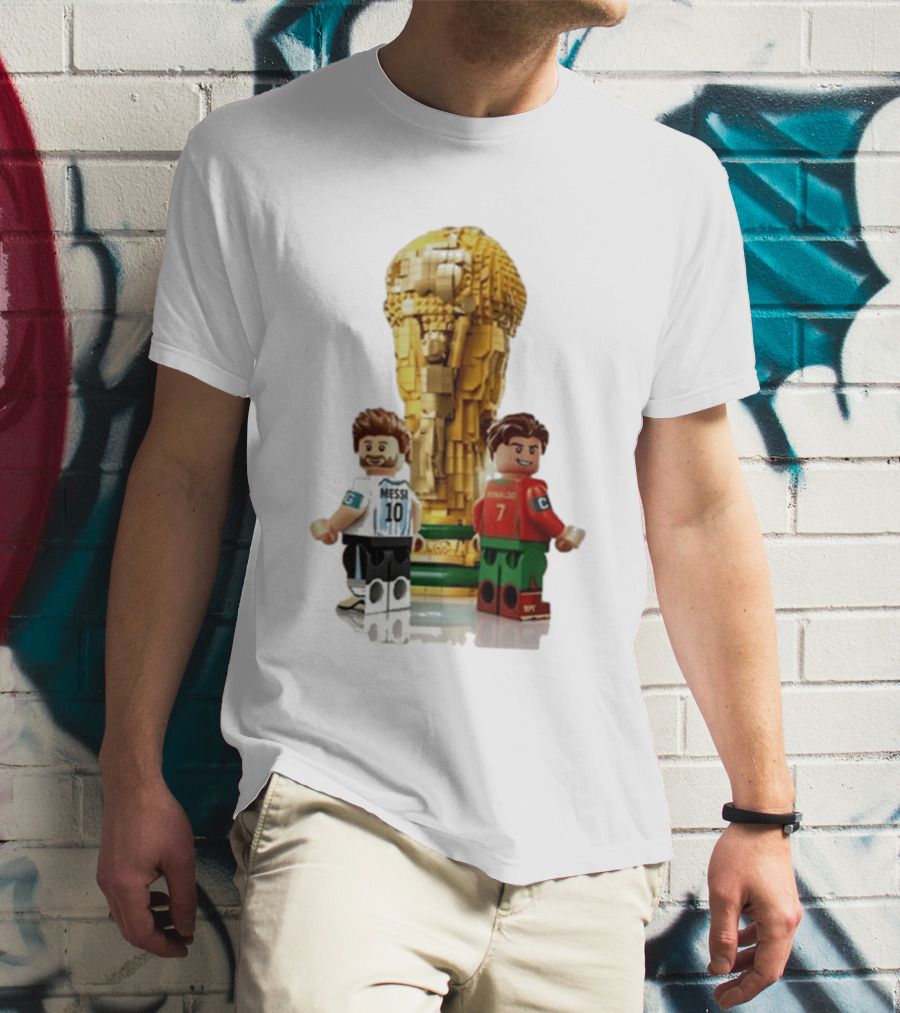 LEGO Football Legends Messi Ronaldo FIFA World Cup 2026 Mini Figures T-Shirt