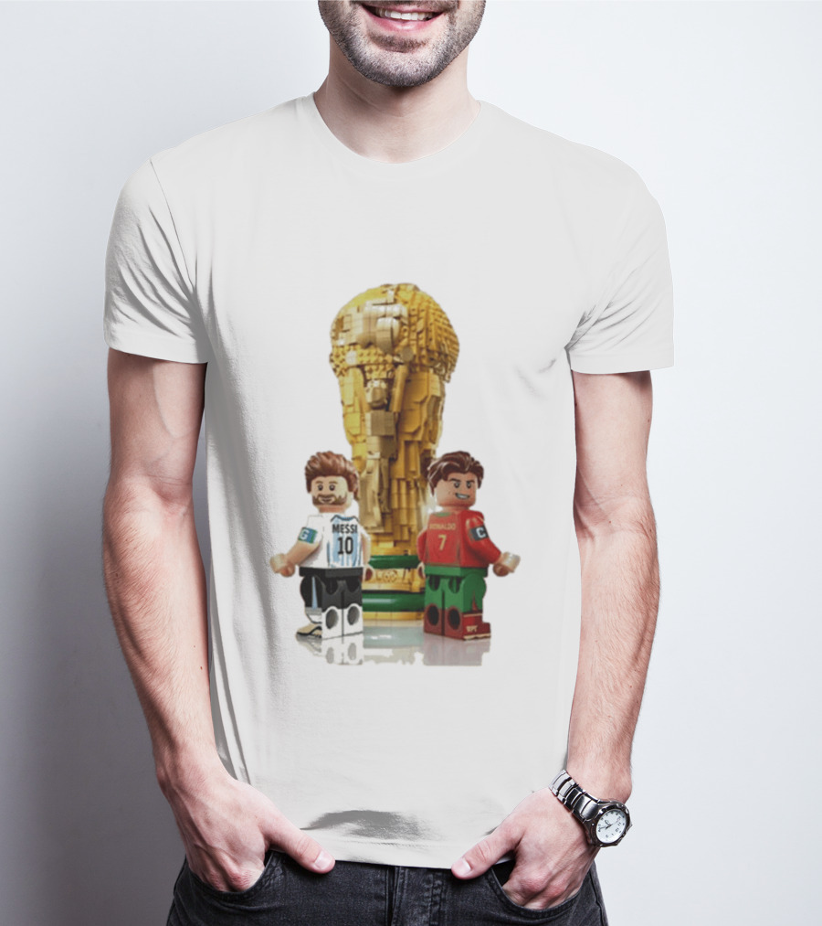 LEGO Football Legends Messi Ronaldo FIFA World Cup 2026 Mini Figures T-Shirt