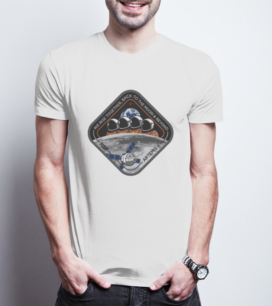 NASA Artemis II We Rise Together Back To The Moon And Beyond Astronauts Space Mission T-Shirt
