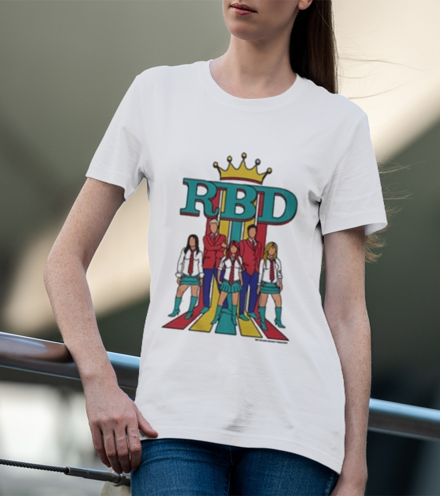 RBD Logo With Crown And Colorful Band Members T-Shirt