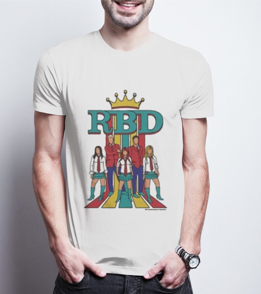 RBD Logo With Crown And Colorful Band Members T-Shirt