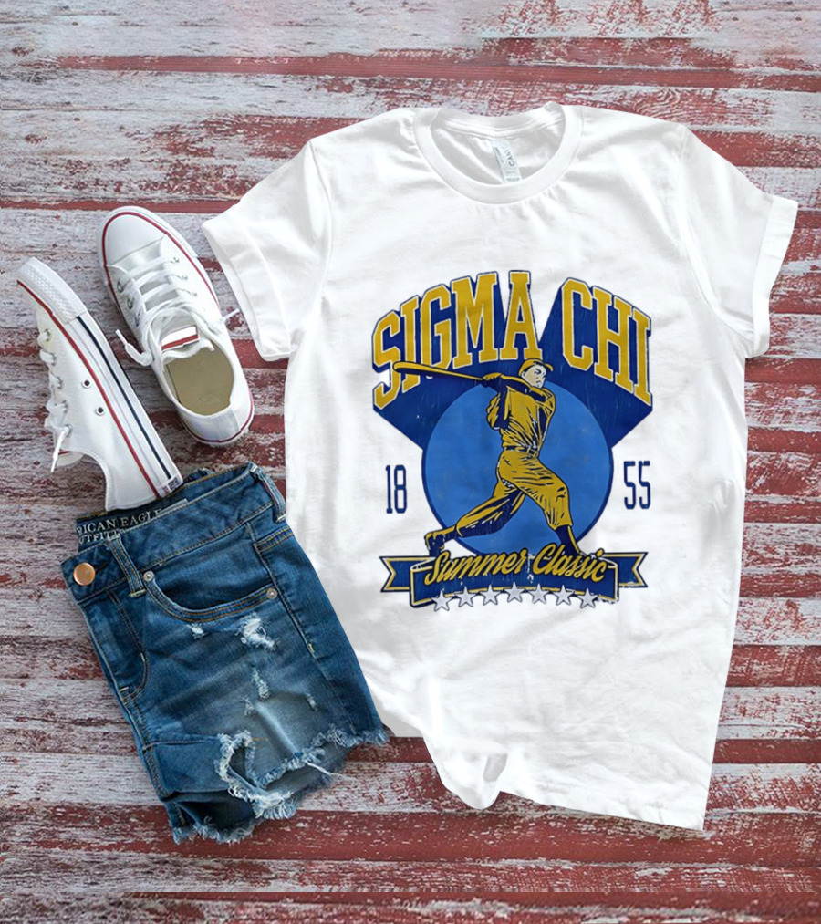 Sigma Chi Baseball Player Summer Classic 1855 T-Shirt