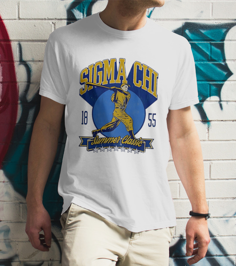 Sigma Chi Baseball Player Summer Classic 1855 T-Shirt