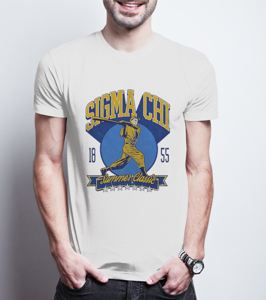 Sigma Chi Baseball Player Summer Classic 1855 T-Shirt