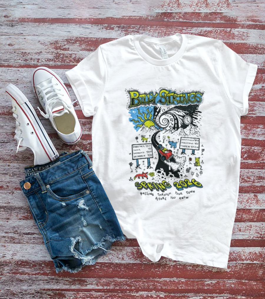 Billy Strings Spring 2026 Highway Hypnosis Missing Through Your Town Before The Show T-Shirt