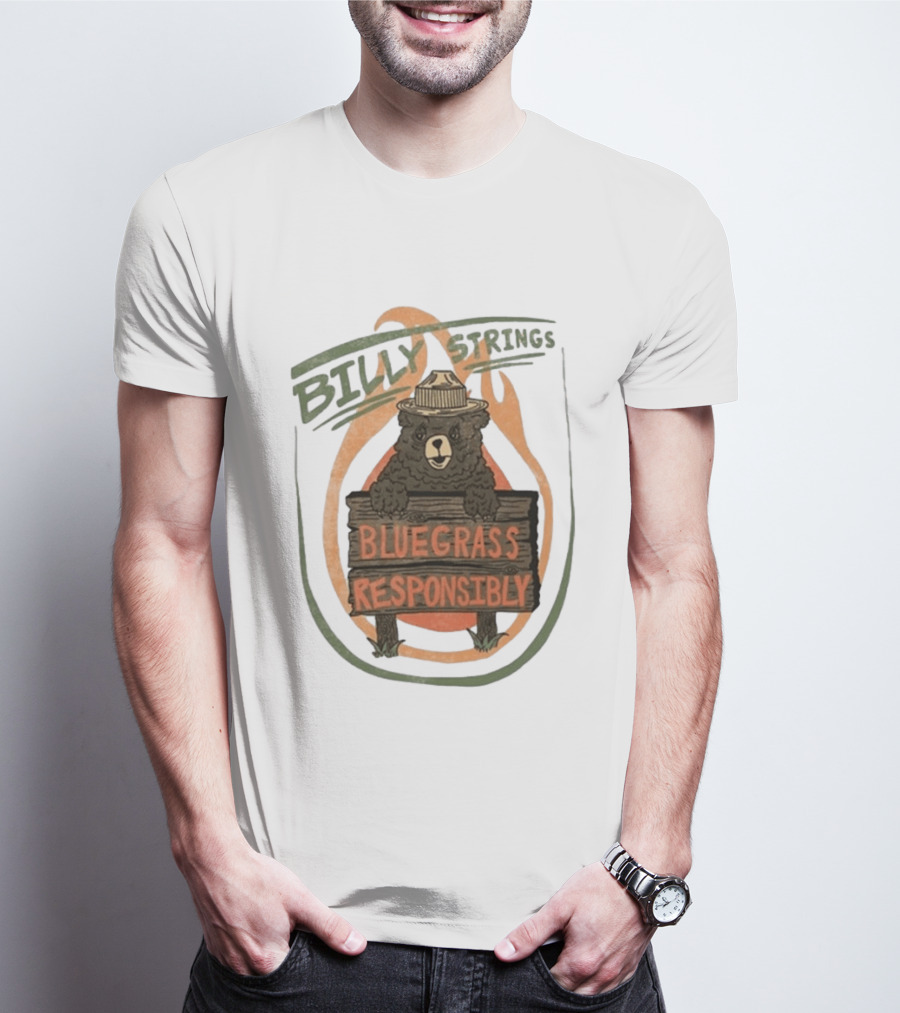 Billy Strings Spring Tour 2026 Bluegrass Responsibly Bear With Sign T-Shirt