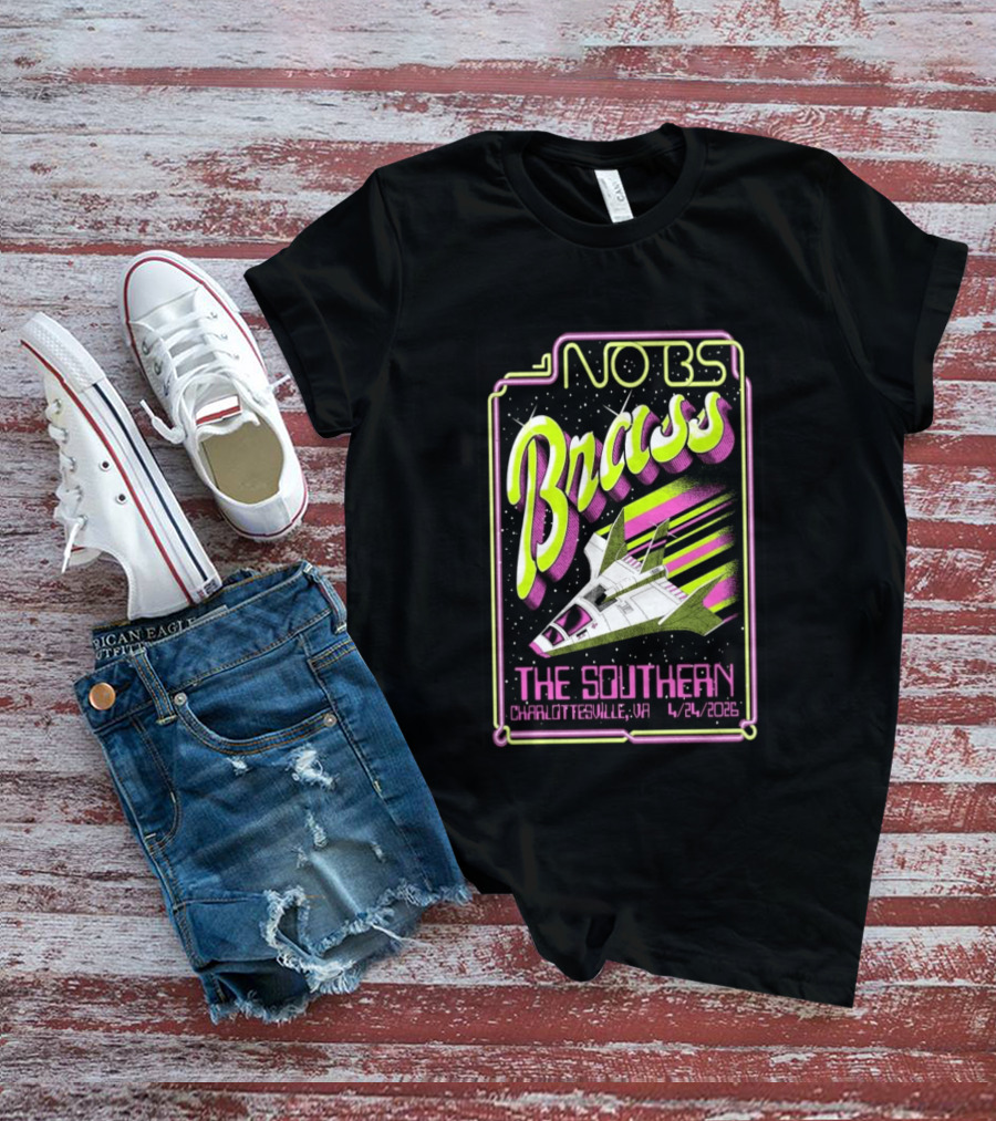 No BS Brass Band The Southern Charlottesville VA 4/24/2026 Retro Sci Fi Rocket T-Shirt