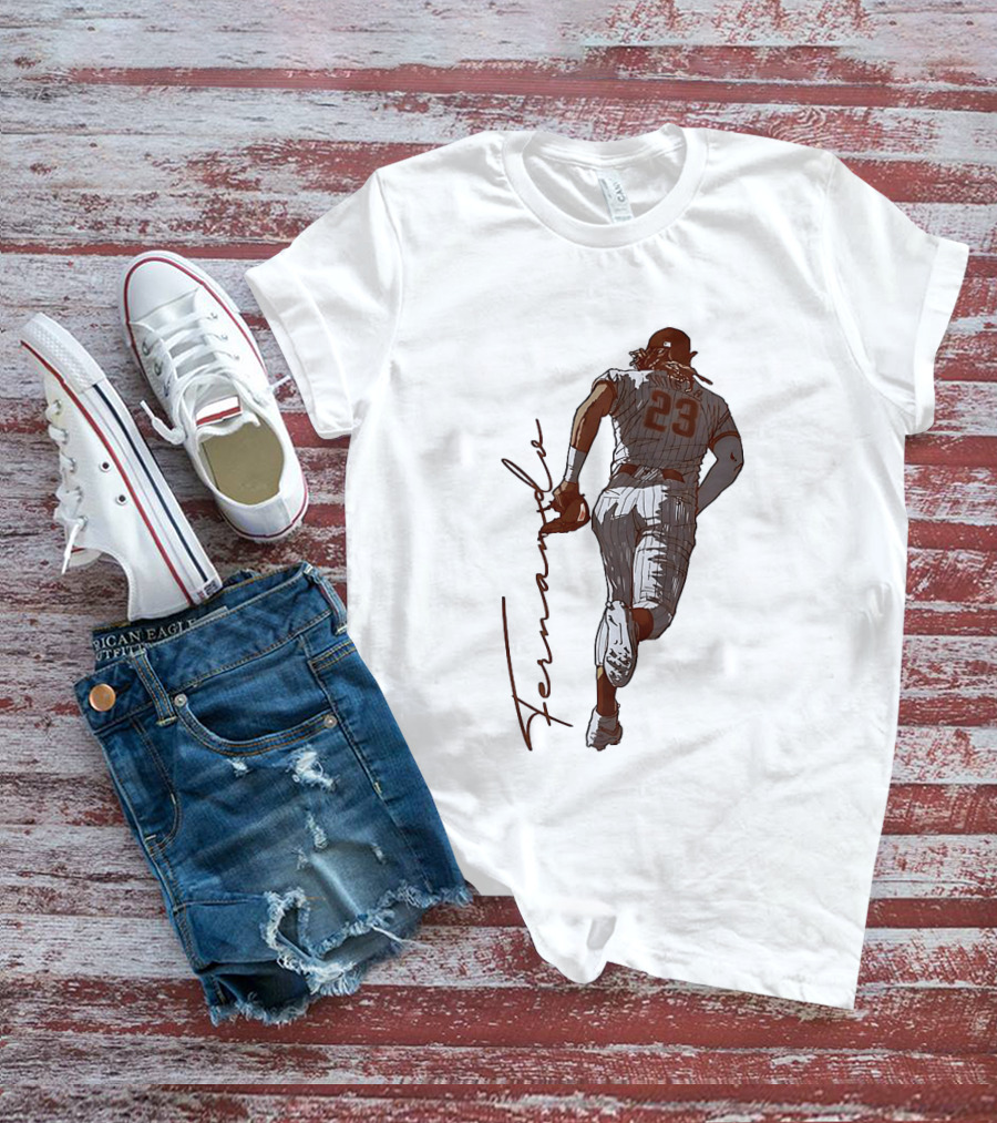 Fernando Tatis Jr. 23 San Diego Padres Baseball Ink Drawing T-Shirt