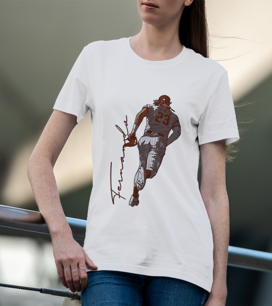 Fernando Tatis Jr. 23 San Diego Padres Baseball Ink Drawing T-Shirt