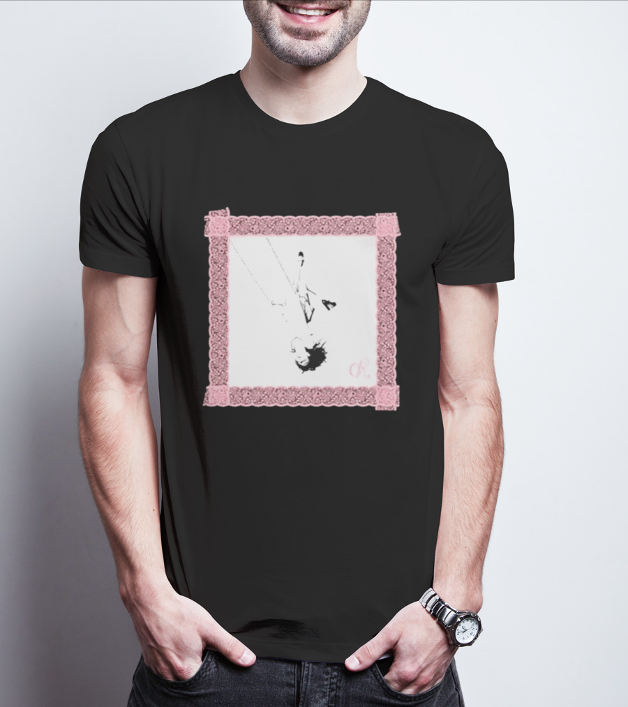 OR Pastel Pink Lace Border Swing T-Shirt